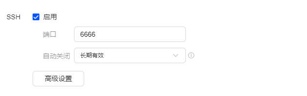 启用绿联NAS系统的SSH远程连接。